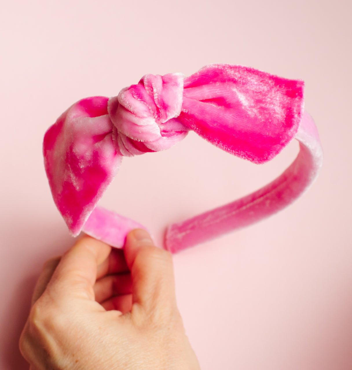 pink tie dye // knot headband