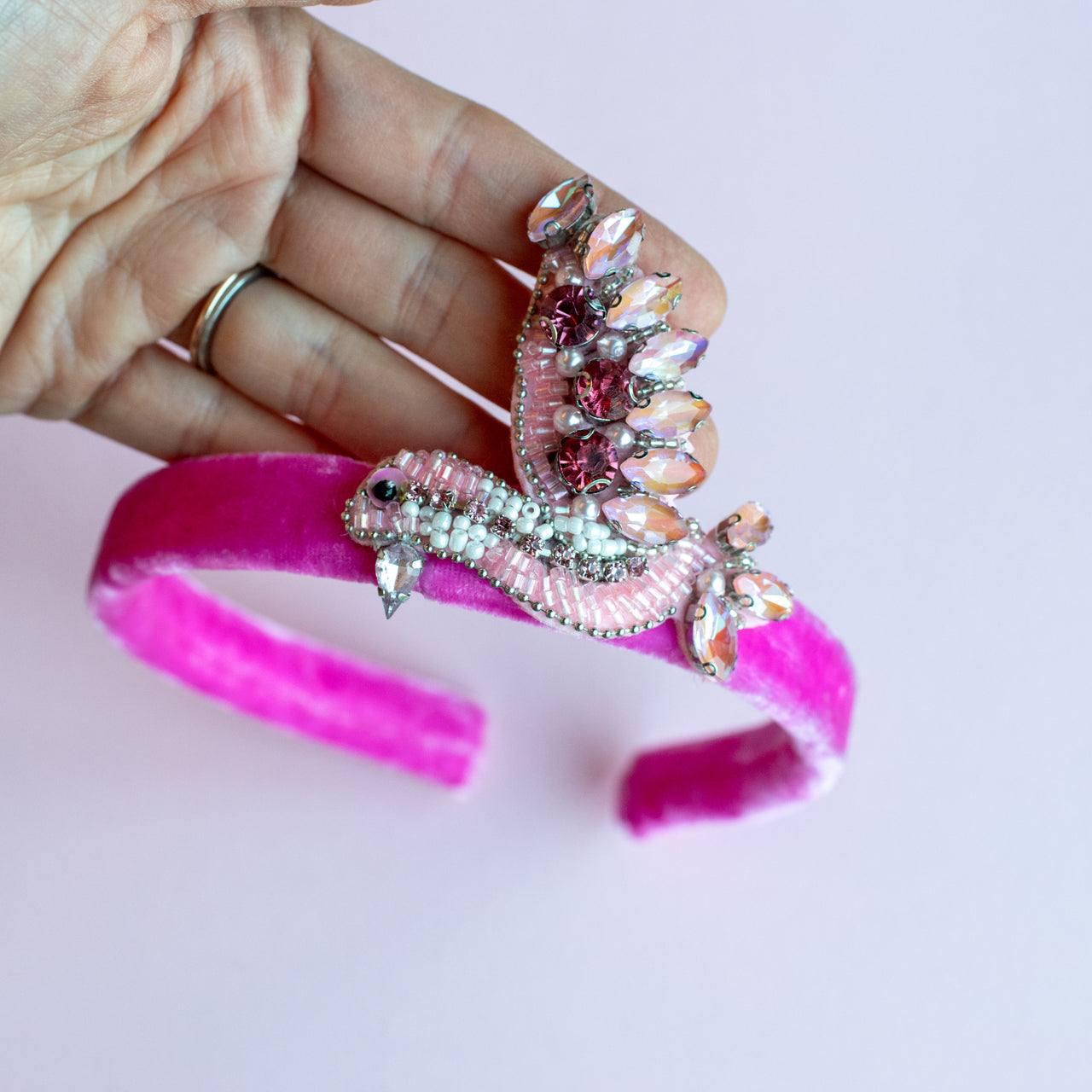 Pink Bird | Beaded Bird Headbands