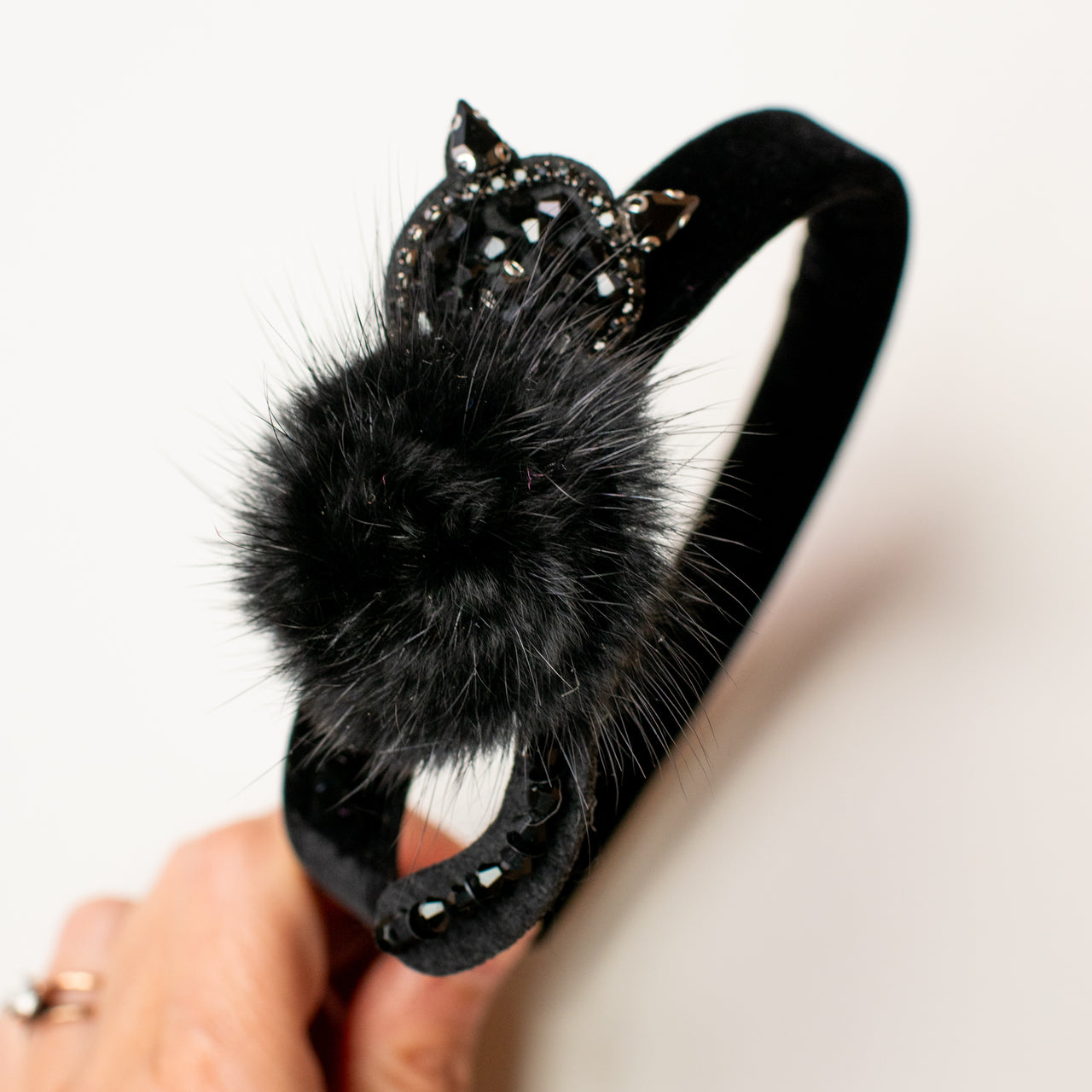 Black Cat | Beaded Appliqué Headbands